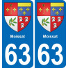 63 Moissat wappen aufkleber typenschild aufkleber stadt