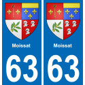 63 Moissat wappen aufkleber typenschild aufkleber stadt