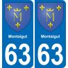 63 Montaigut wappen aufkleber typenschild aufkleber stadt