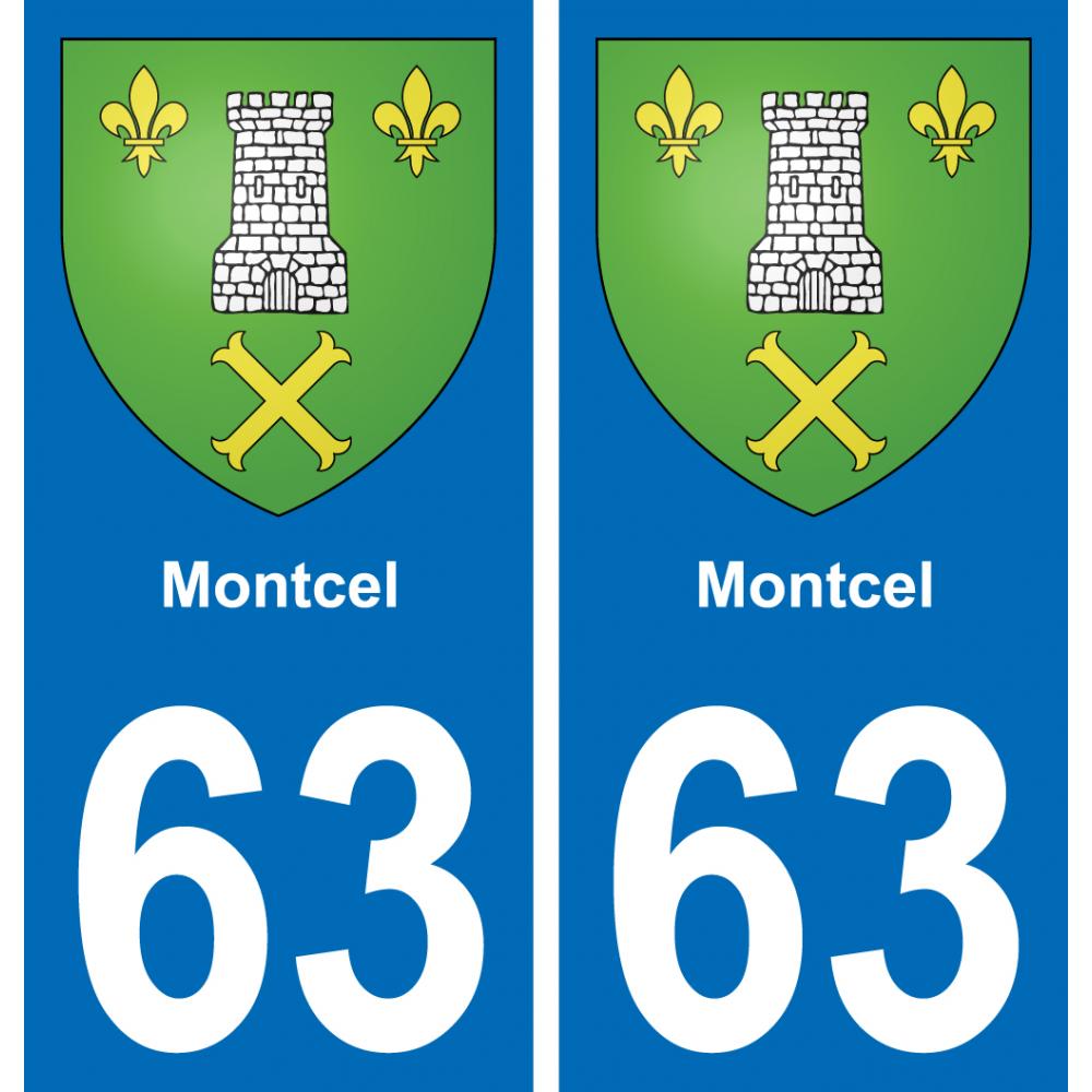 63 Montcel wappen aufkleber typenschild aufkleber stadt