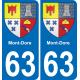 63 Mont-Dore blason autocollant plaque stickers ville