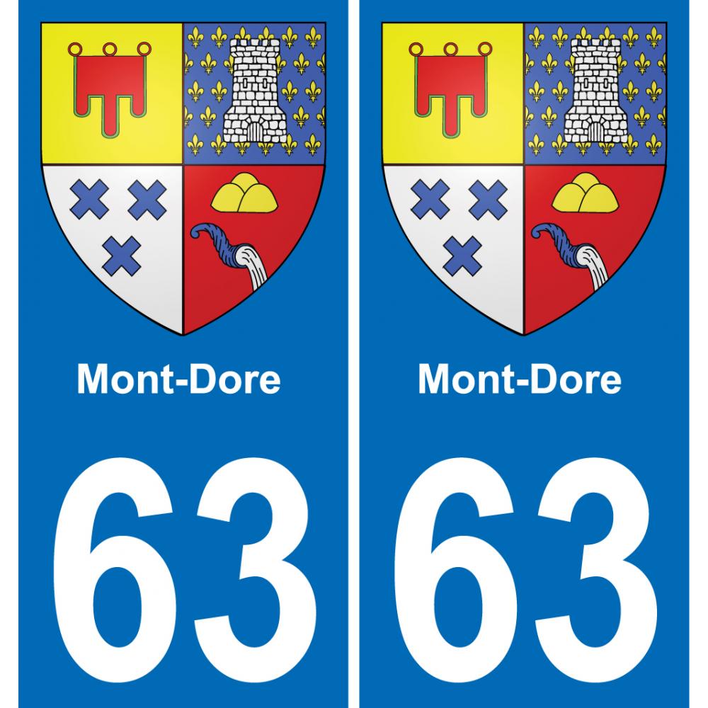 63 Mont-Dore blason autocollant plaque stickers ville