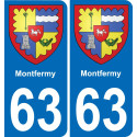 63 Montfermy wappen aufkleber typenschild aufkleber stadt