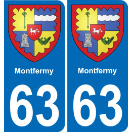 63 Montfermy coat of arms sticker plate stickers city