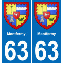 63 Montfermy stemma adesivo piastra adesivi città