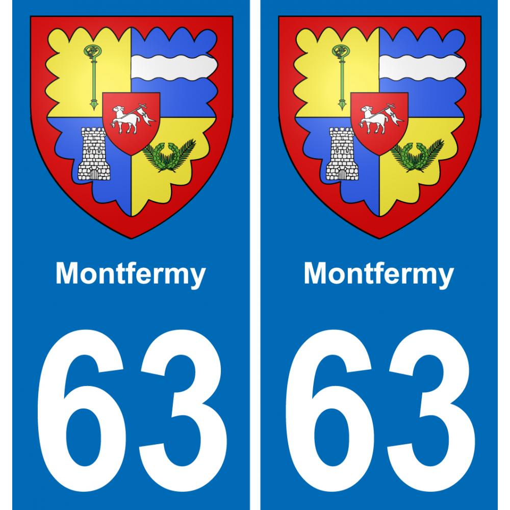 63 Montfermy wappen aufkleber typenschild aufkleber stadt