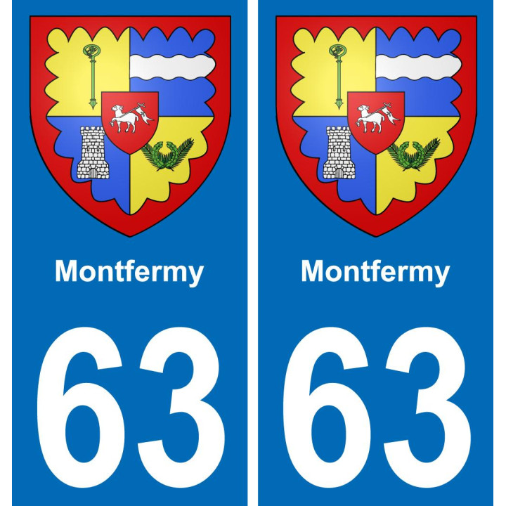 63 Montfermy blason autocollant plaque stickers ville