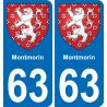 63 Montmorin wappen aufkleber typenschild aufkleber stadt