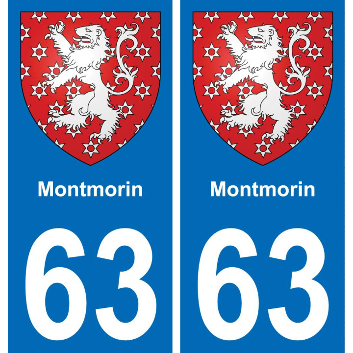 63 Montmorin coat of arms sticker plate stickers city