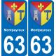 63 Montpeyroux wappen aufkleber typenschild aufkleber stadt