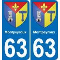 63 Montpeyroux wappen aufkleber typenschild aufkleber stadt