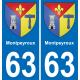 63 Montpeyroux wappen aufkleber typenschild aufkleber stadt