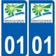 01 Pont de Veyle logo ville autocollant plaque sticker