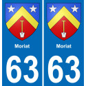 63 Moriat wappen aufkleber typenschild aufkleber stadt