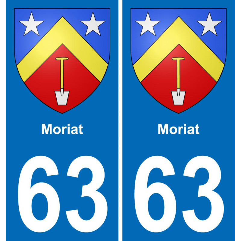 63 Moriat stemma adesivo piastra adesivi città