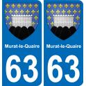 63 Murat-le-Quaire wappen aufkleber typenschild aufkleber stadt