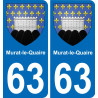 63 Murat-le-Quaire stemma adesivo piastra adesivi città