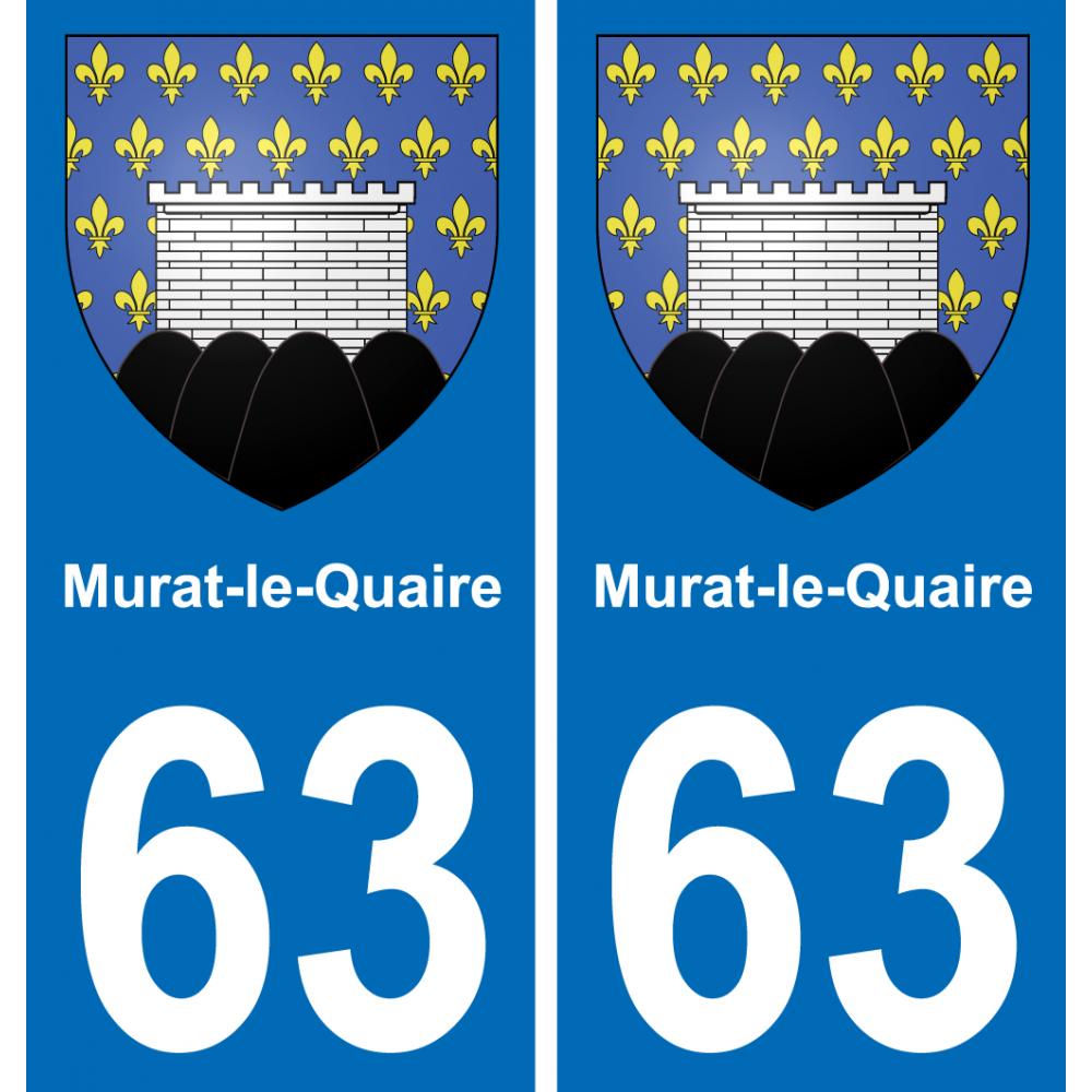 63 Murat-le-Quaire blason autocollant plaque stickers ville