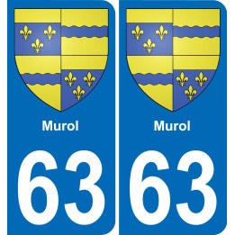 63 Murol wappen aufkleber typenschild aufkleber stadt