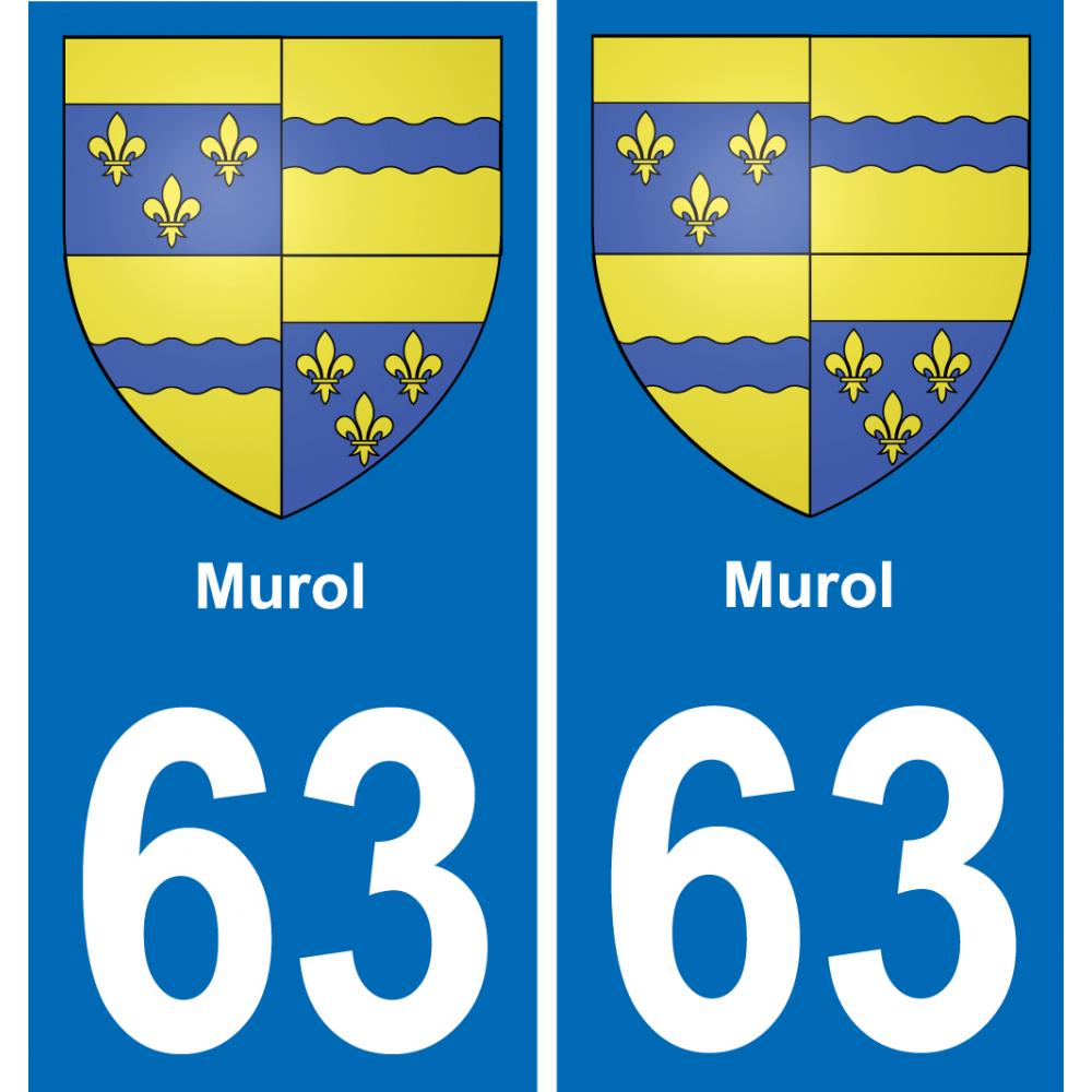 63 Murol coat of arms sticker plate stickers city