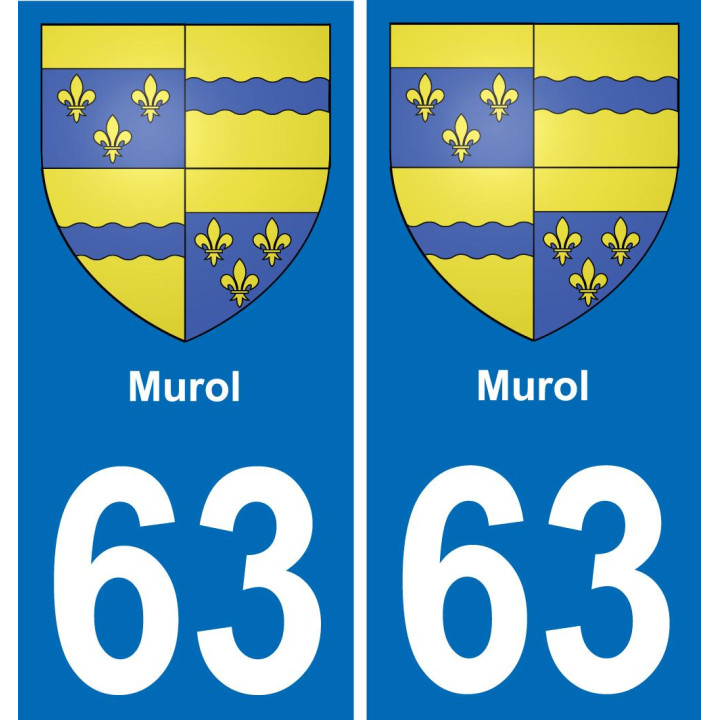 63 Murol blason autocollant plaque stickers ville