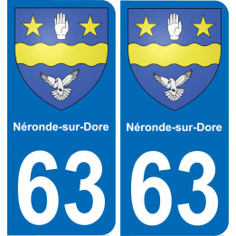 63 Néronde-sur-Dore wappen aufkleber typenschild aufkleber stadt
