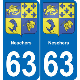 63 Neschers wappen aufkleber typenschild aufkleber stadt