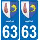 63 Noalhat wappen aufkleber typenschild aufkleber stadt