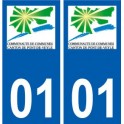 01 Pont de Veyle logo ville autocollant plaque sticker