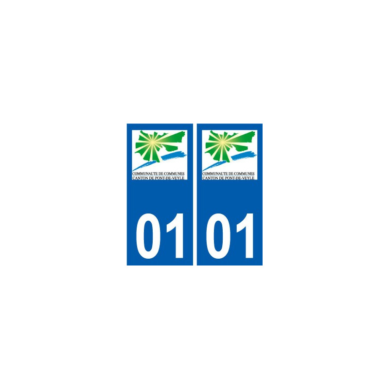 01 Pont de Veyle logo ville autocollant plaque sticker