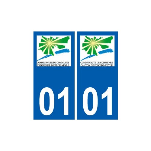 01 Pont de Veyle logo ville autocollant plaque sticker