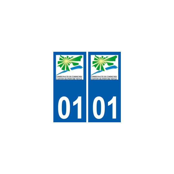 01 Pont de Veyle logo ville autocollant plaque sticker