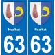 63 Noalhat wappen aufkleber typenschild aufkleber stadt