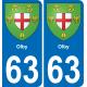 63 Olby wappen aufkleber typenschild aufkleber stadt