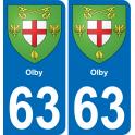 63 Olby wappen aufkleber typenschild aufkleber stadt