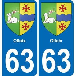 63 Olloix wappen aufkleber typenschild aufkleber stadt