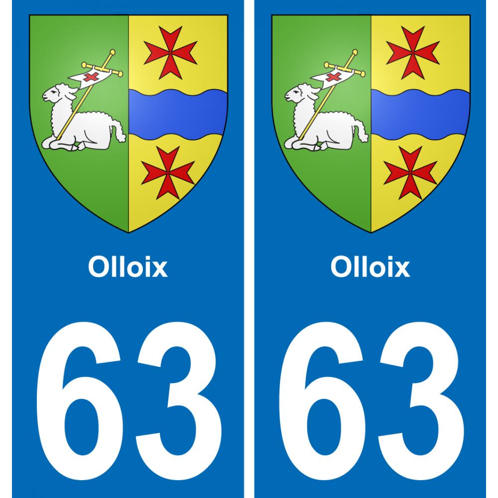 63 Olloix stemma adesivo piastra adesivi città