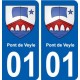 01 Pont de Veyle ville autocollant plaque sticker