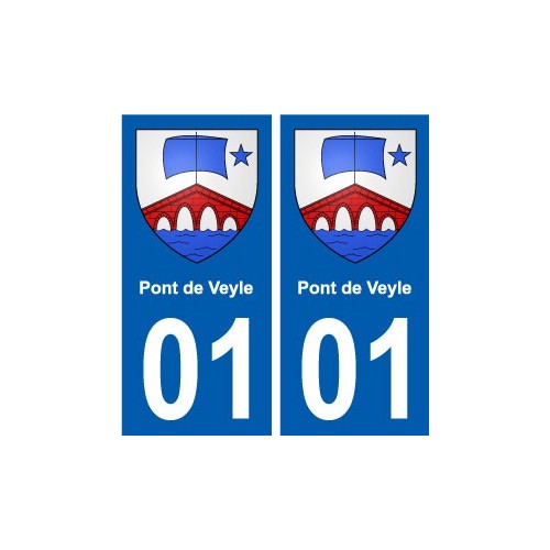 01 Pont de Veyle ville autocollant plaque sticker