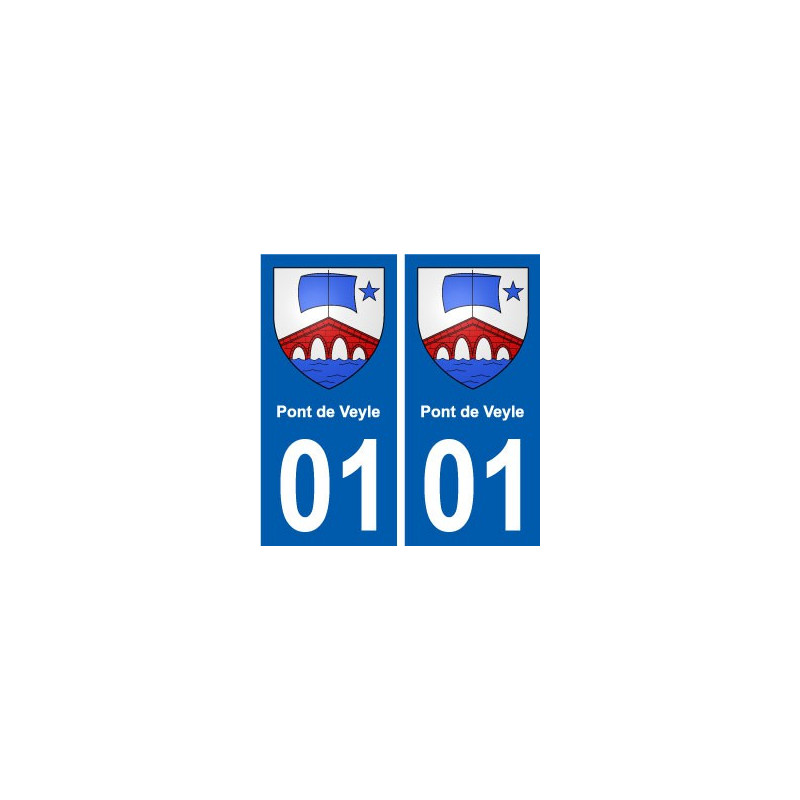 01 Pont de Veyle ville autocollant plaque sticker