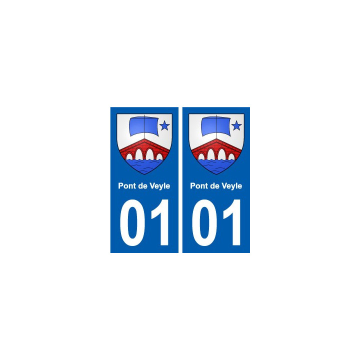 01 Pont de Veyle ville autocollant plaque sticker
