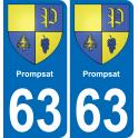 63 Prompsat wappen aufkleber typenschild aufkleber stadt