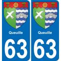 63 Queuille wappen aufkleber typenschild aufkleber stadt