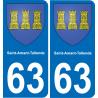 63 Saint-Amant-Tallende blason autocollant plaque stickers ville