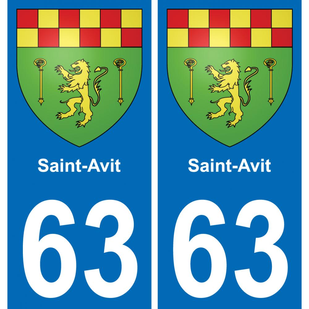 63 Saint-Avit blason autocollant plaque stickers ville