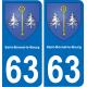 63 Saint-Bonnet-le-Bourg coat of arms sticker plate stickers city