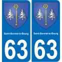 63 Saint-Bonnet-le-Bourg wappen aufkleber typenschild aufkleber stadt