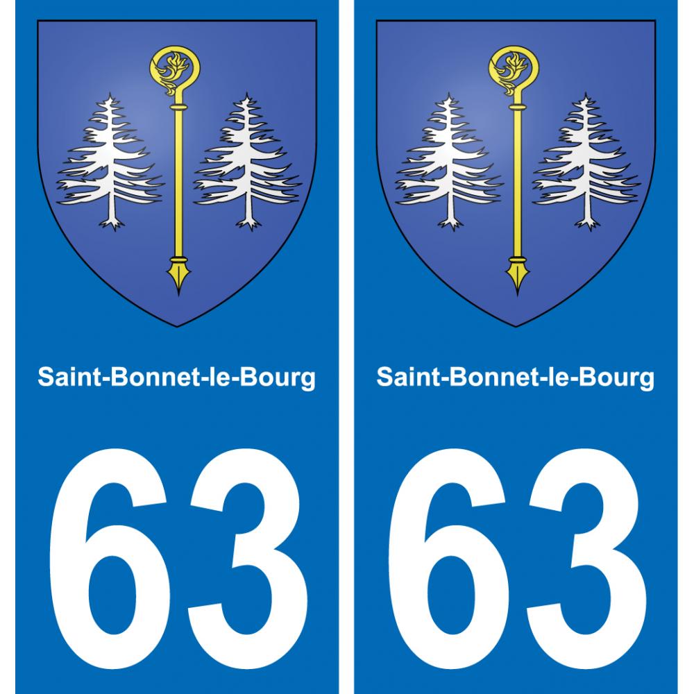 63 Saint-Bonnet-le-Bourg stemma adesivo piastra adesivi città