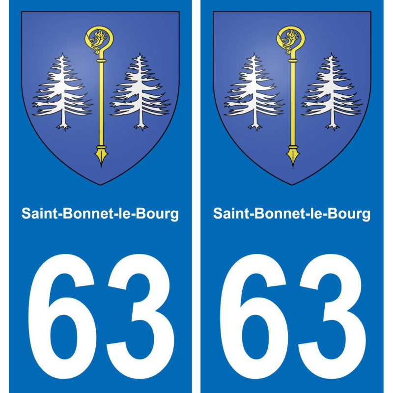 63 Saint-Bonnet-le-Bourg wappen aufkleber typenschild aufkleber stadt
