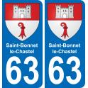 63 Saint-Bonnet-le-Chastel blason autocollant plaque stickers ville